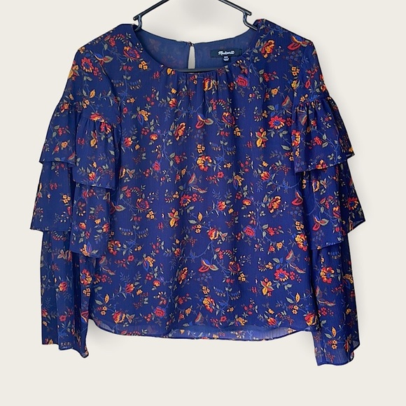 MADEWELL | Floral Navy Blouse - Picture 10 of 10